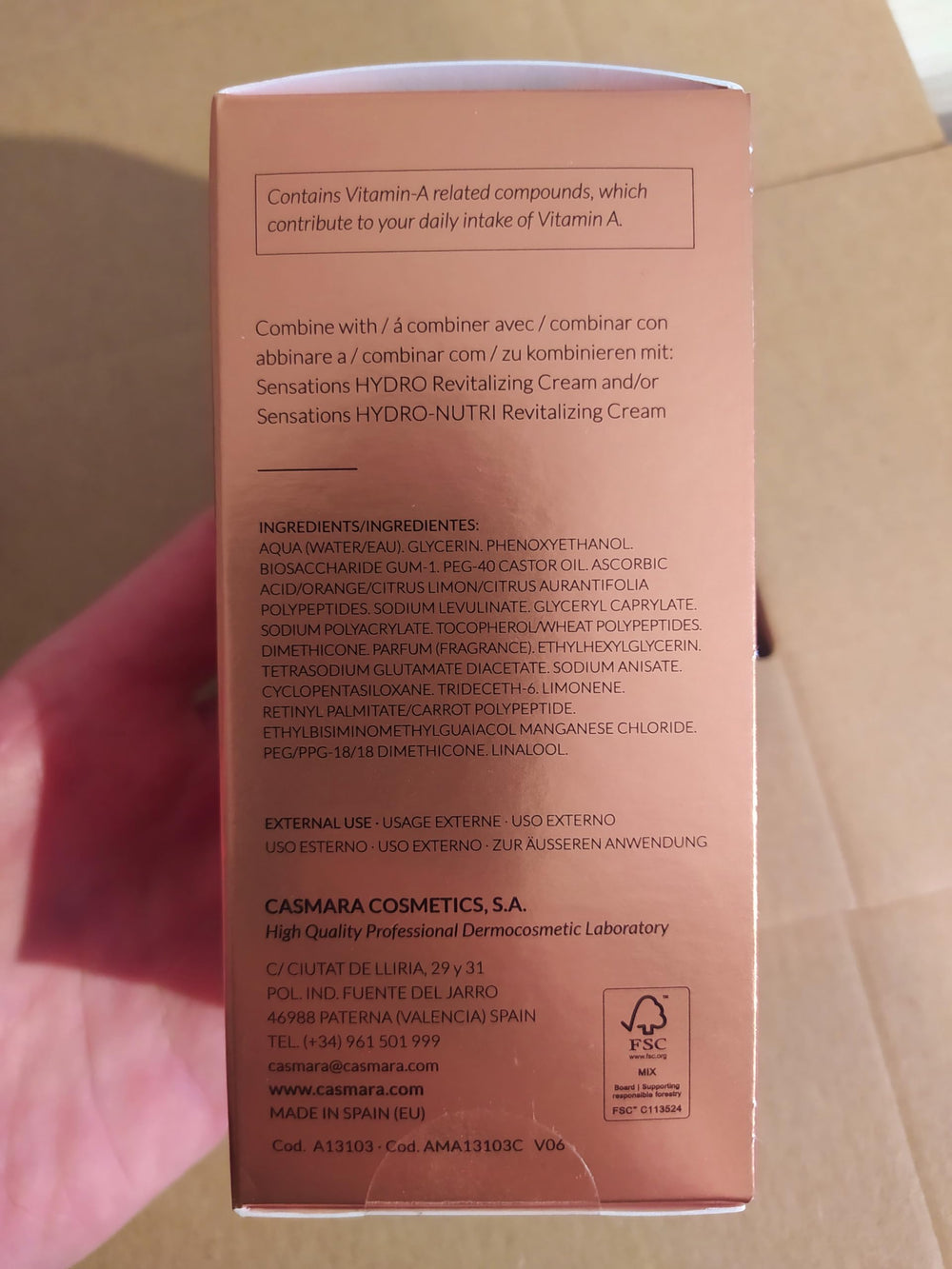 Casmara Vitamin C Serum packaging and box