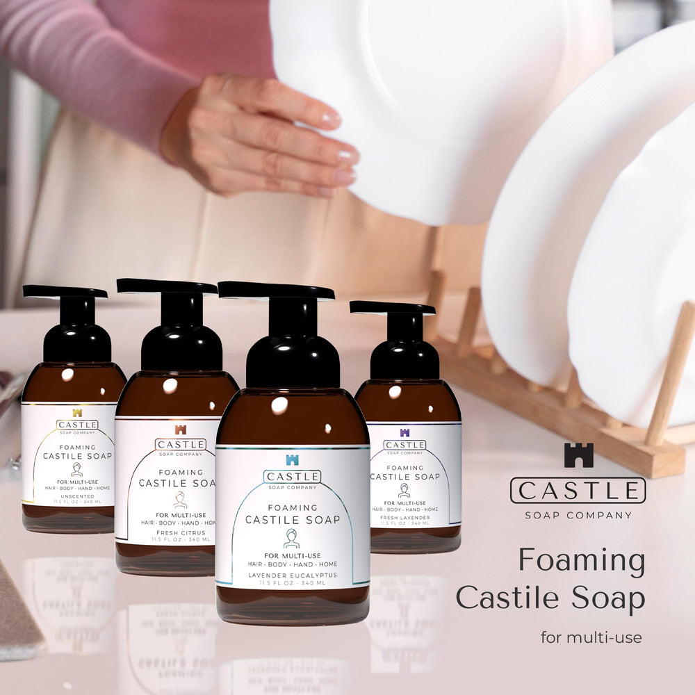 Castle Soap Company castile unscented body wash with creamy foam