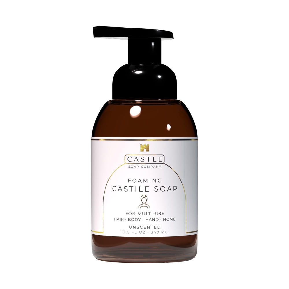 Castle Soap Company castile unscented foaming bottle for gentle cleansing