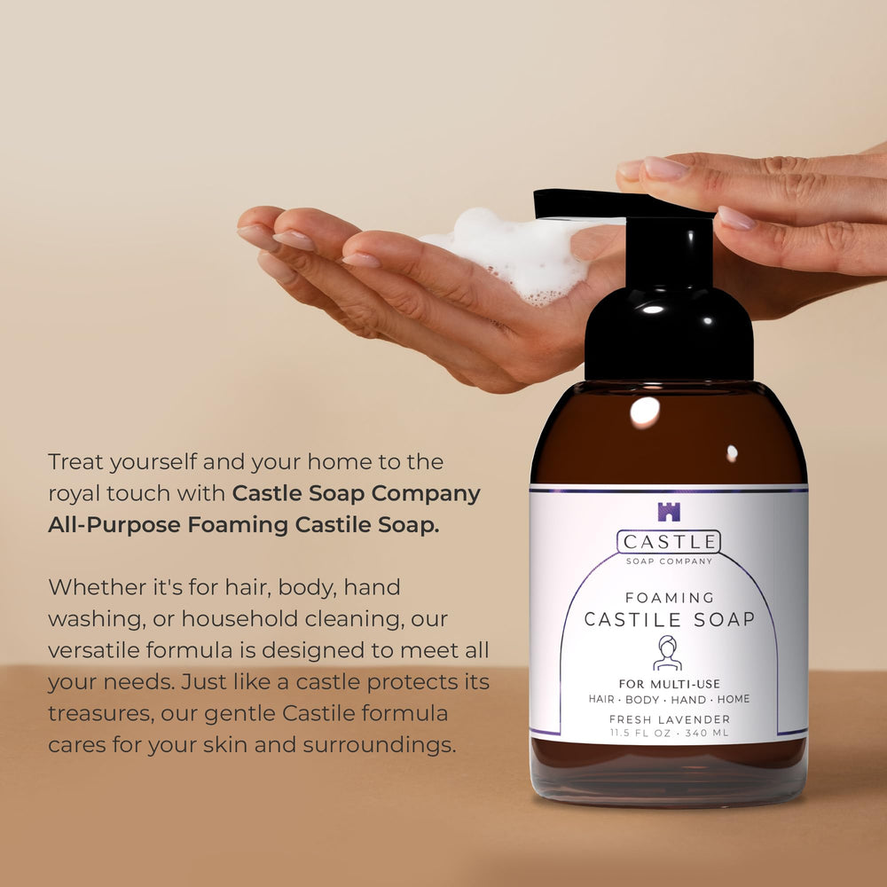 Castle Soap Company castile unscented hand soap for fragrance-free cleansing