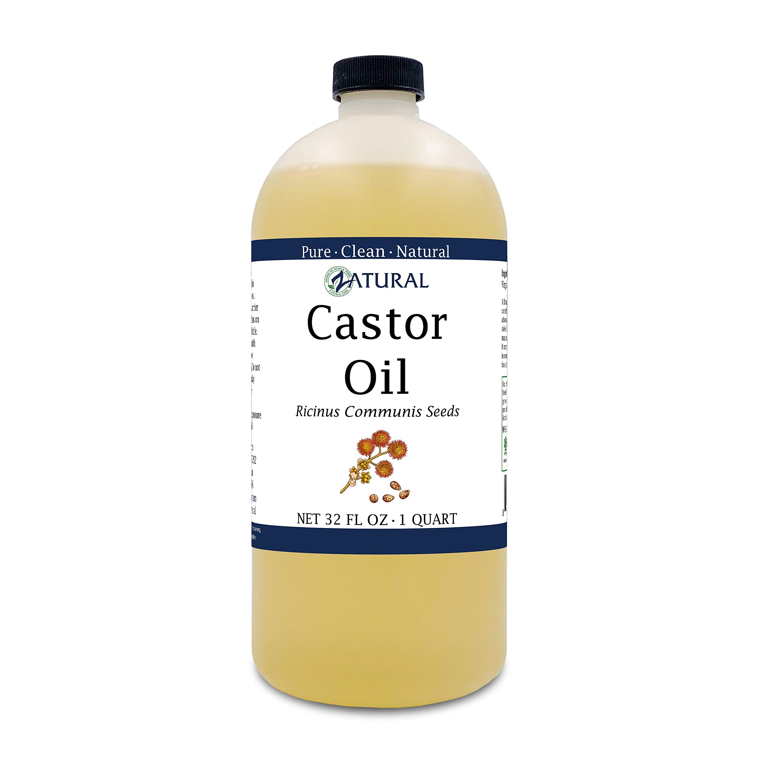 Pouring castor oil from a bottle