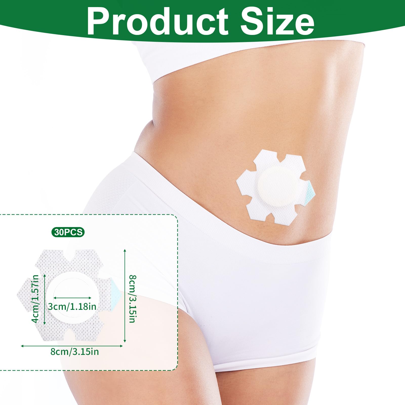 Castor oil belly button wraps being applied to the navel