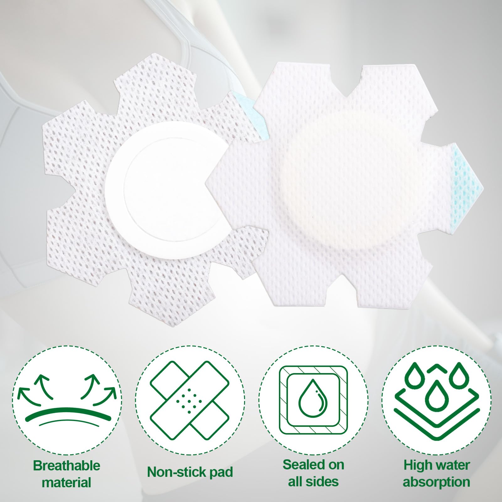 Disposable castor oil belly button wrap pads made of spunlace cloth