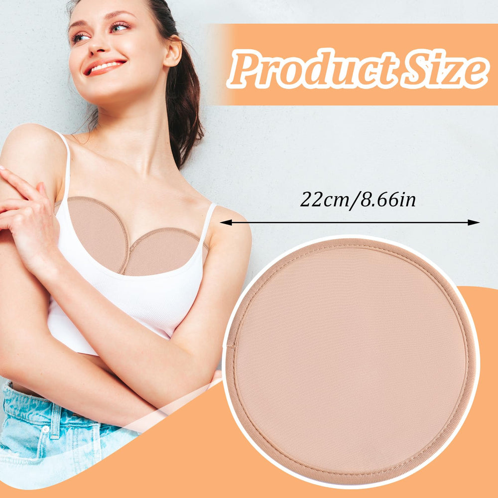 Organic cotton breast pads in khaki