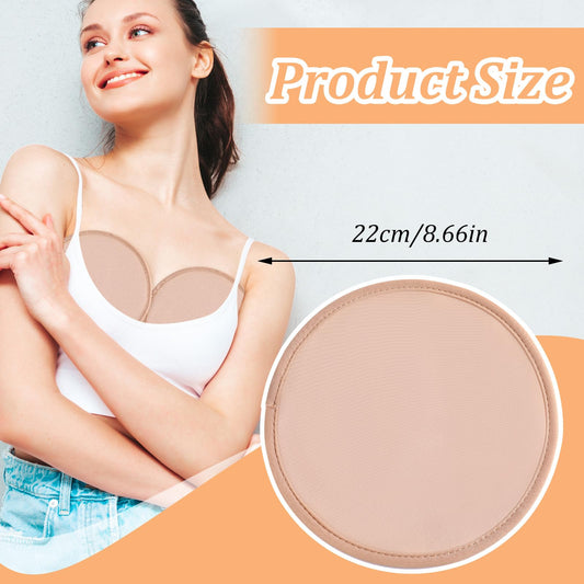 Organic cotton breast pads in khaki