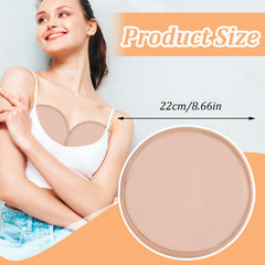 Organic cotton breast pads in khaki