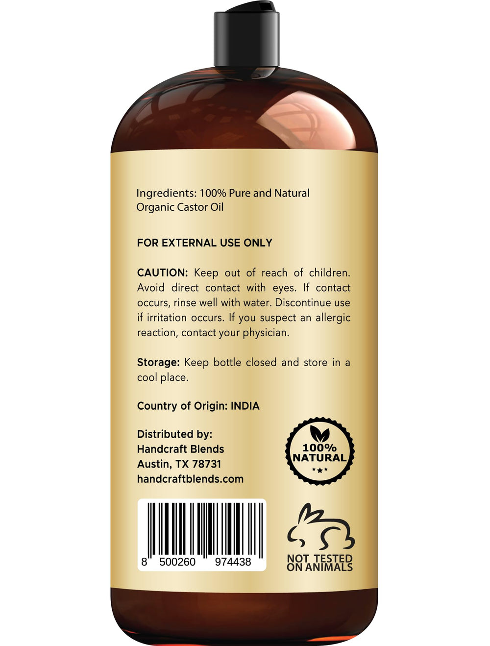 Castor oil for eyelashes and eyebrows