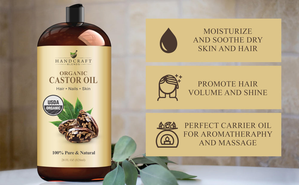Castor oil for massage and skin glide