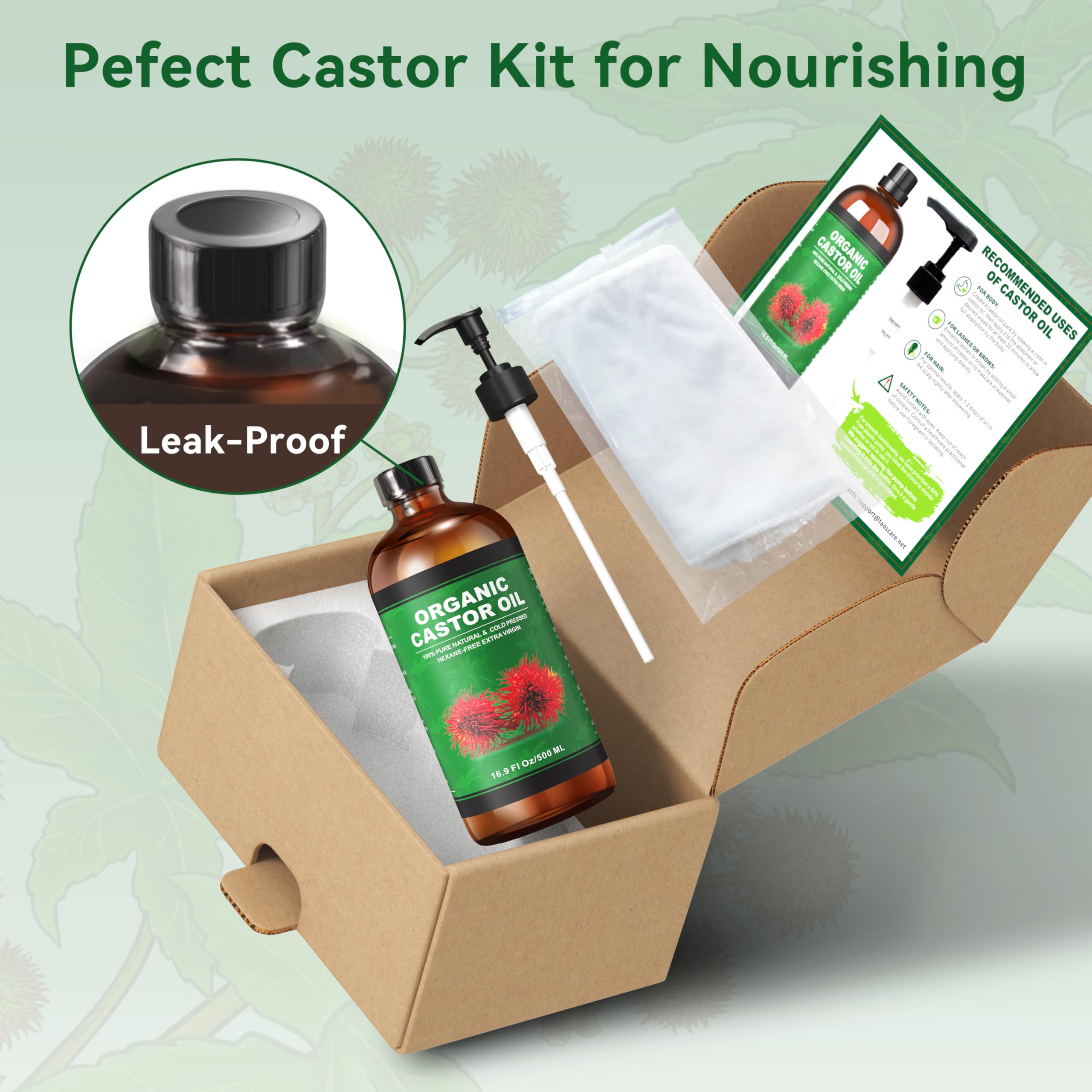 Castor oil for skin, face, nails