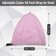 Applying castor oil mask to hair for nourishment