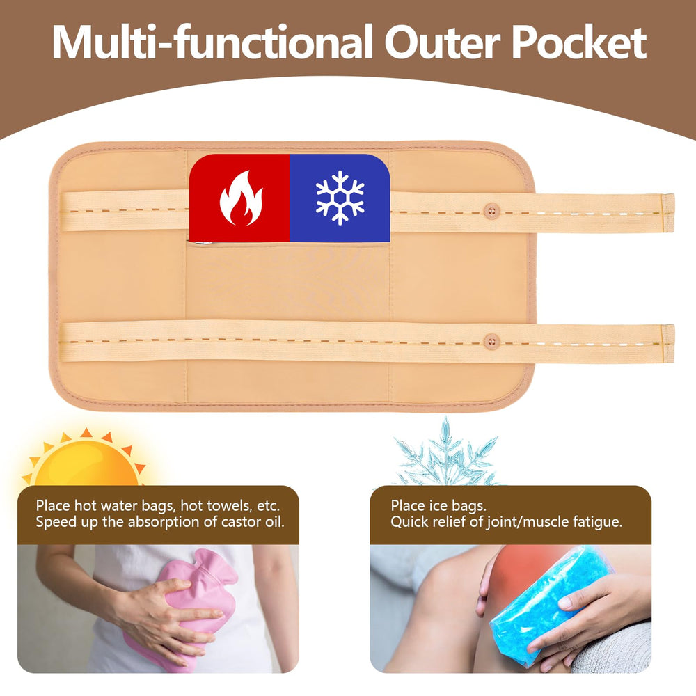 Castor oil pack wrap for breast