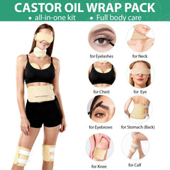 Neck wrap for castor oil therapy