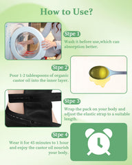 Castor oil pack back support
