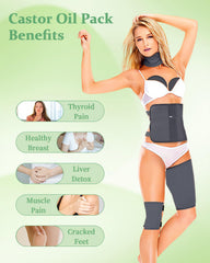 Castor oil pack for chest (first wrap) in the kit