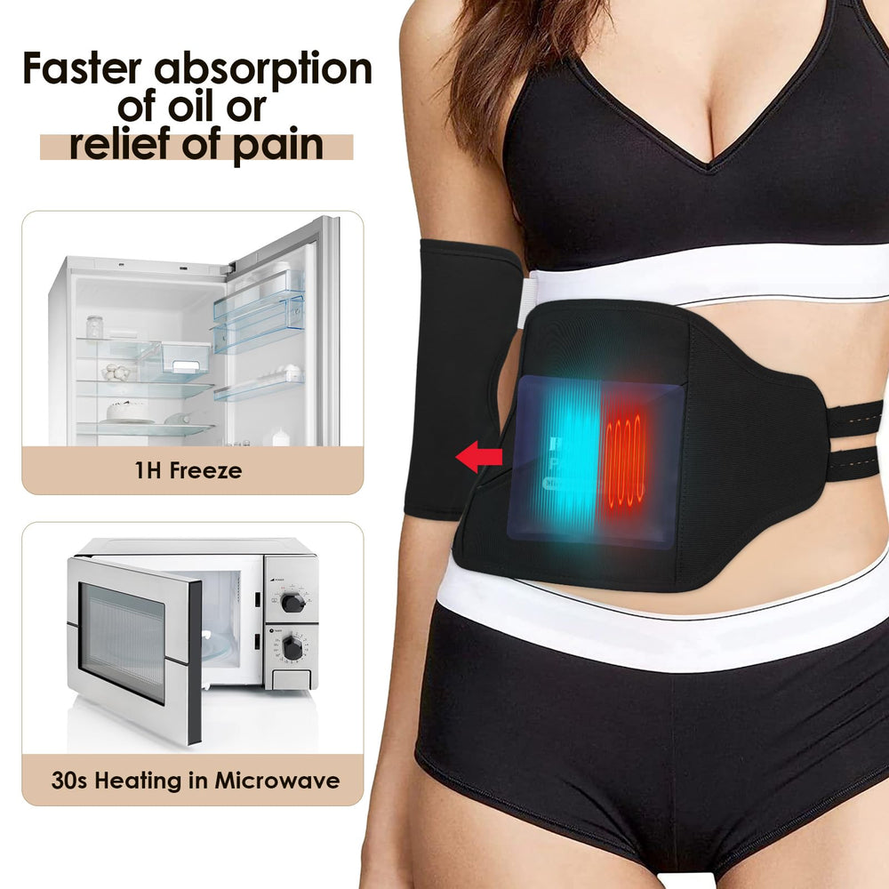 Castor oil pack stomach wrap component