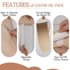 Castor oil pack knee and leg packs