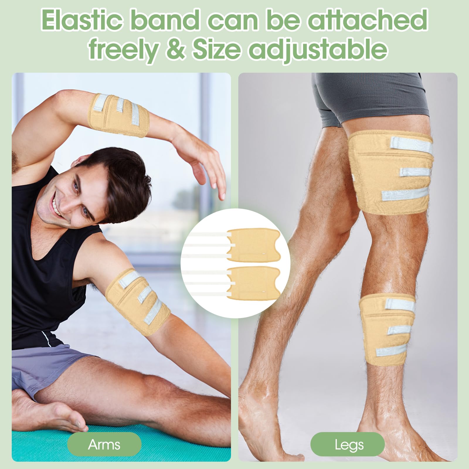 Castor oil pack for legs - left wrap