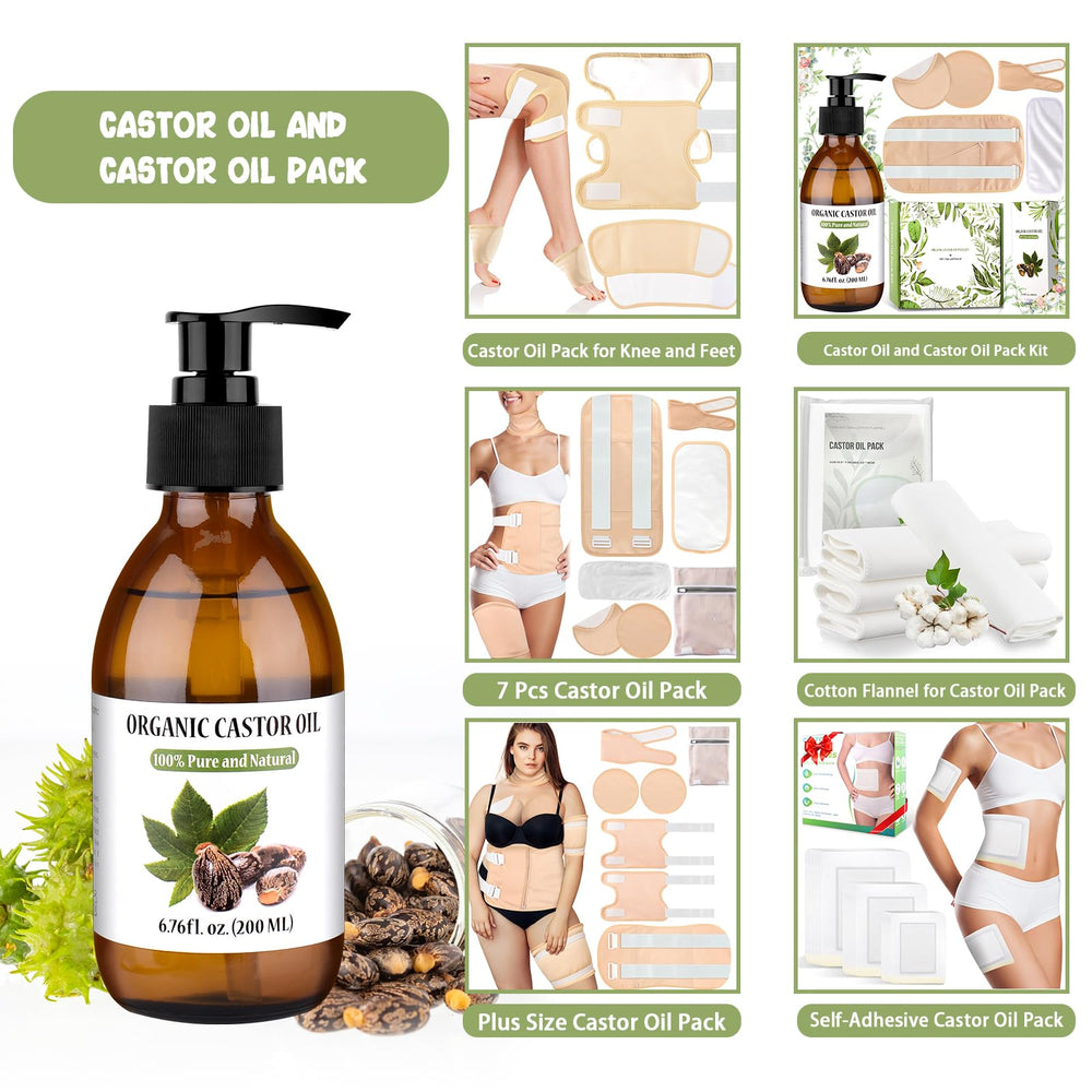 Neck castor oil pack wrap