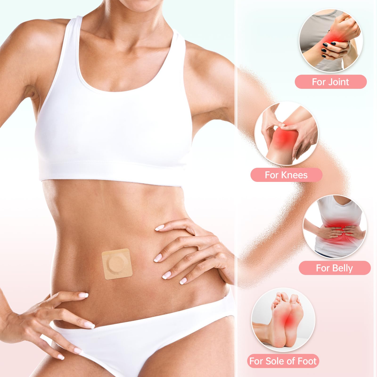 15-patch size castor oil patches for neck, knees, and calves