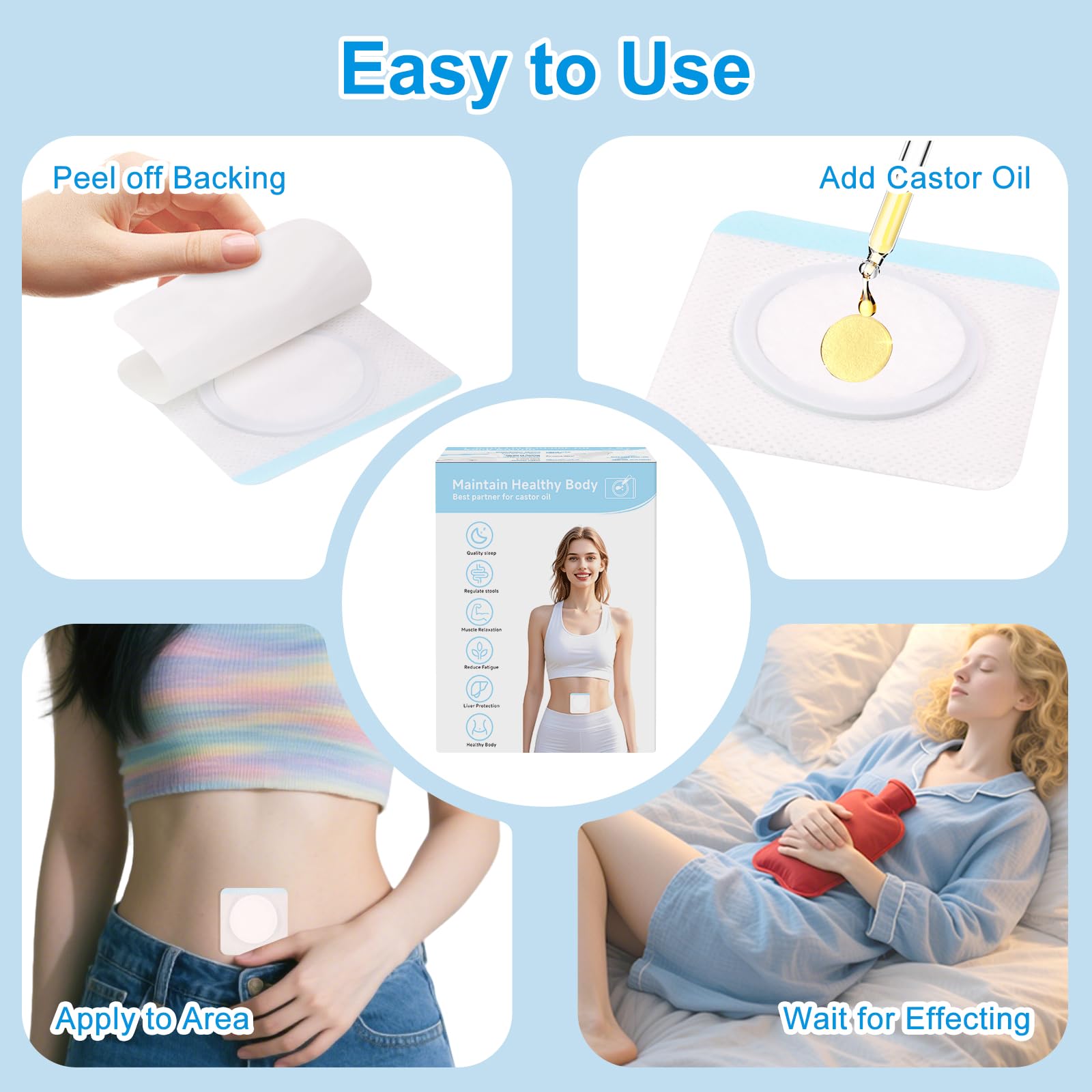 100-count value pack of disposable patches for no-wash wraps