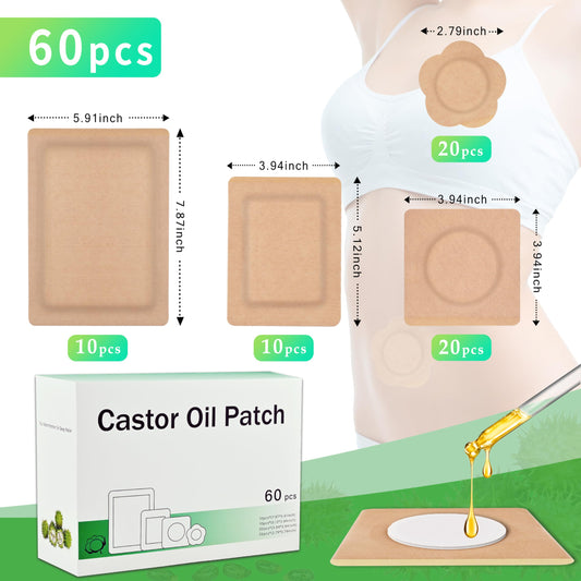 L size castor oil pack patch 7.87 x 5.91 inches
