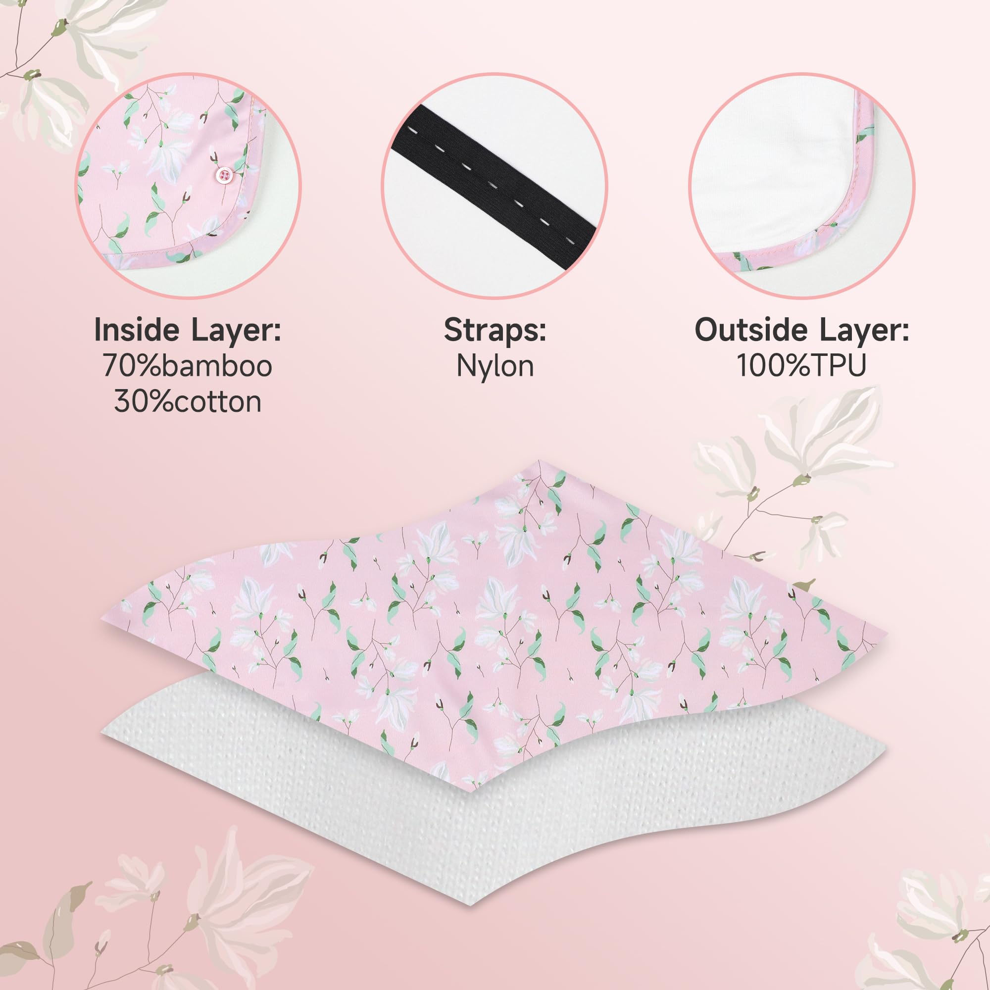 Middle organic cotton flannel layer of castor oil pack