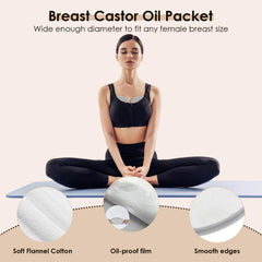 Castor oil pack stomach wrap with heating/cooling pocket