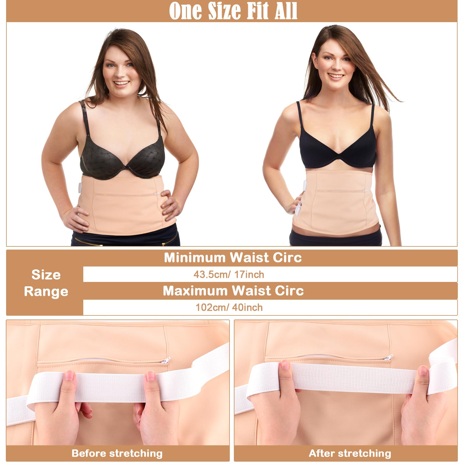 Waist castor oil pack wrap