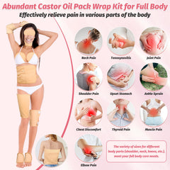 Stomach/waist castor oil wrap and neck wrap
