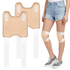 Two-piece castor oil pack wraps in skin color made from organic cotton