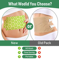 Self-adhesive castor oil patch with leak-proof edge