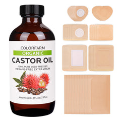Packaging and 40 disposable patches for castor oil pack wrap