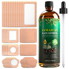 42-piece castor oil pack wraps with organic cotton patches