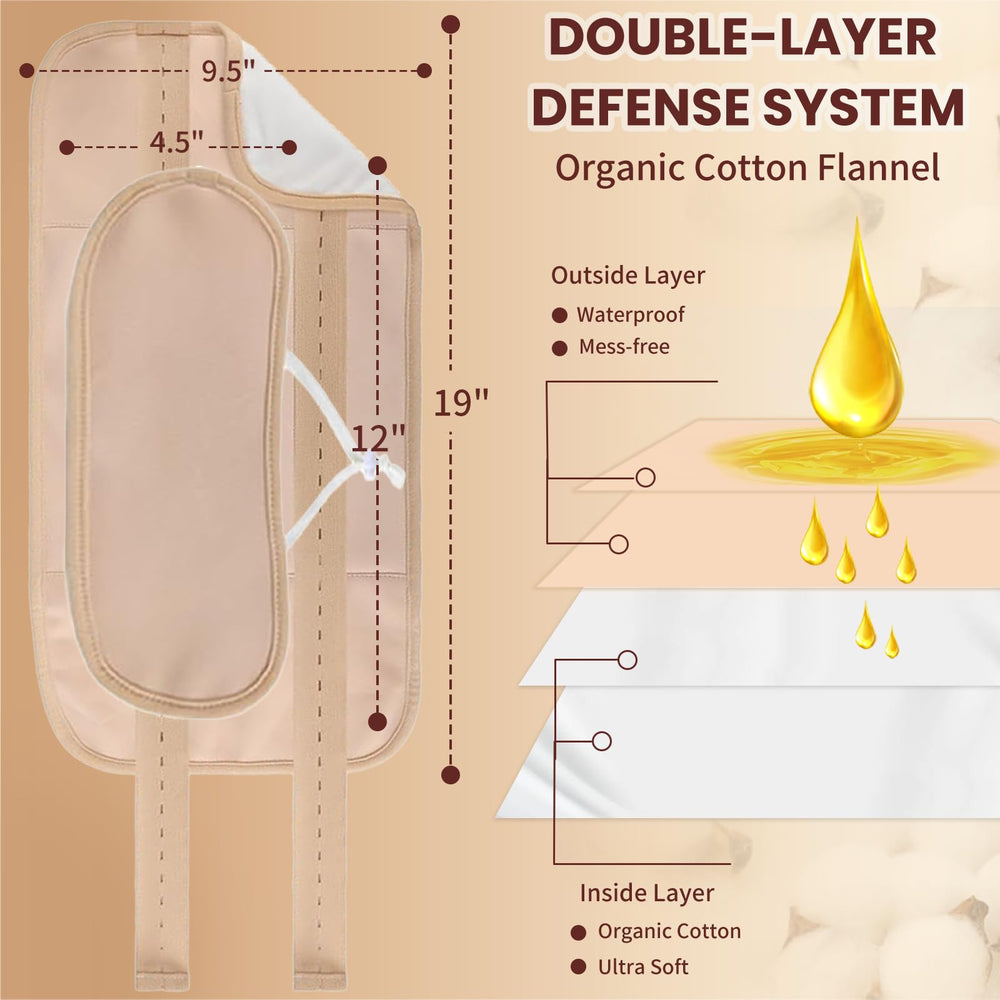 Zippered pouch included for storage of warm or cold compresses