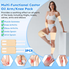 Arm and knee castor oil wrap for limbs
