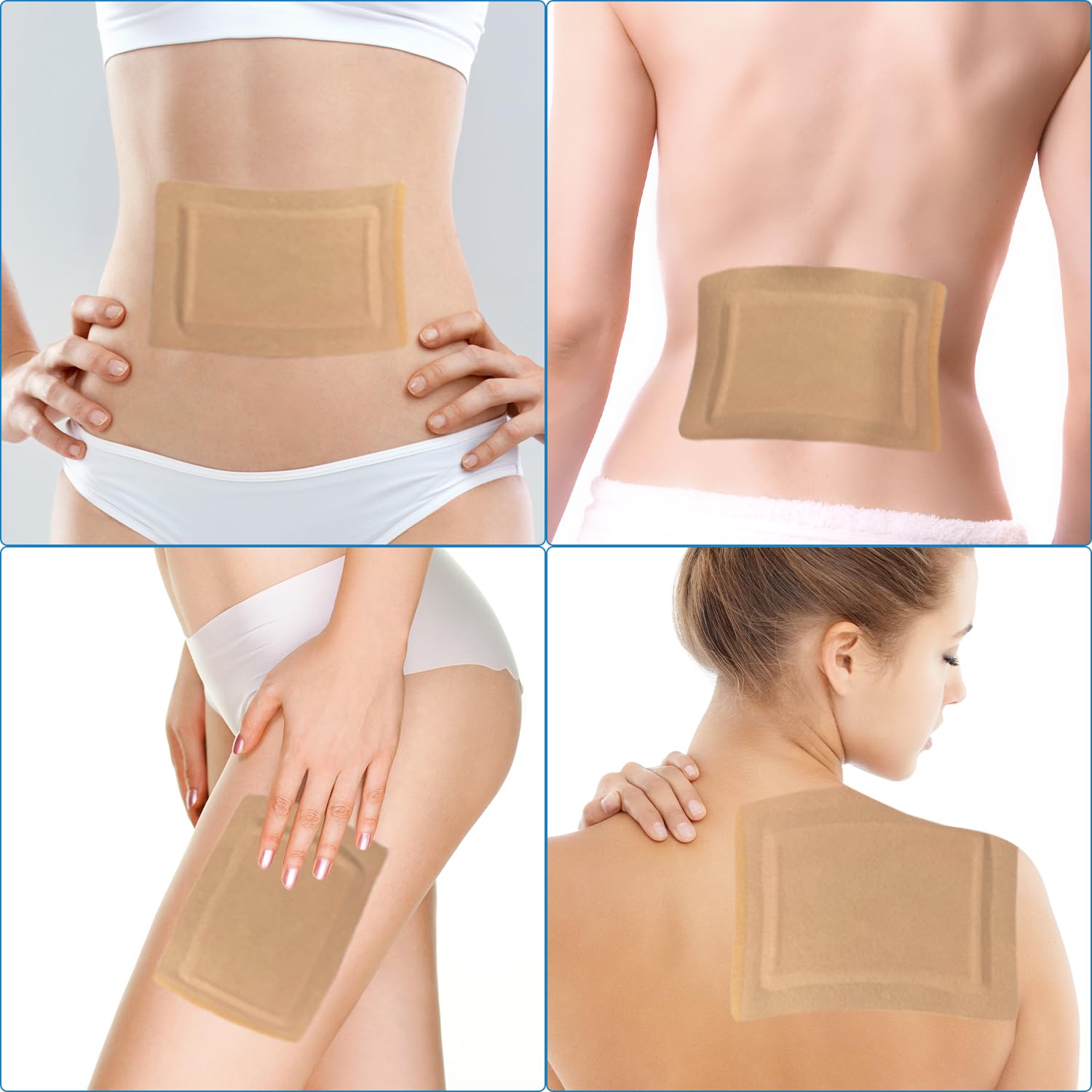 Easy-use castor oil patches: apply oil, wrap, apply heat