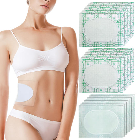 8x6 inch castor oil pack wrap showing thin PU film and cotton pad