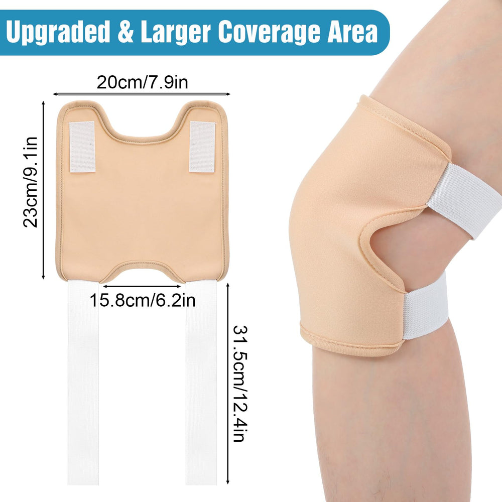 Castor oil pack wrap with adjustable elastic strap for secure fit
