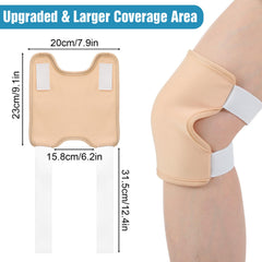 Castor oil pack wrap with adjustable elastic strap for secure fit