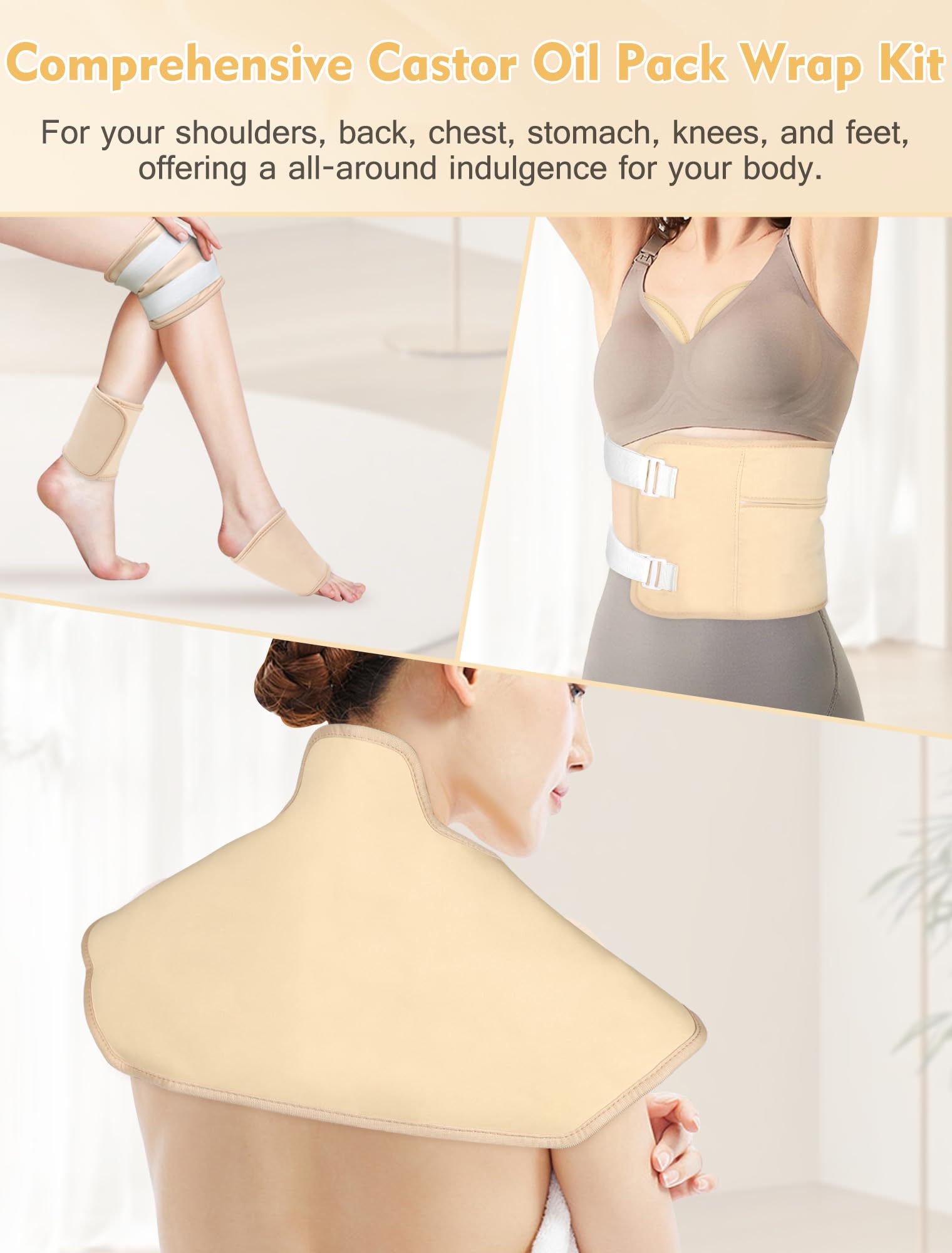 Breast castor oil pack wrap 2