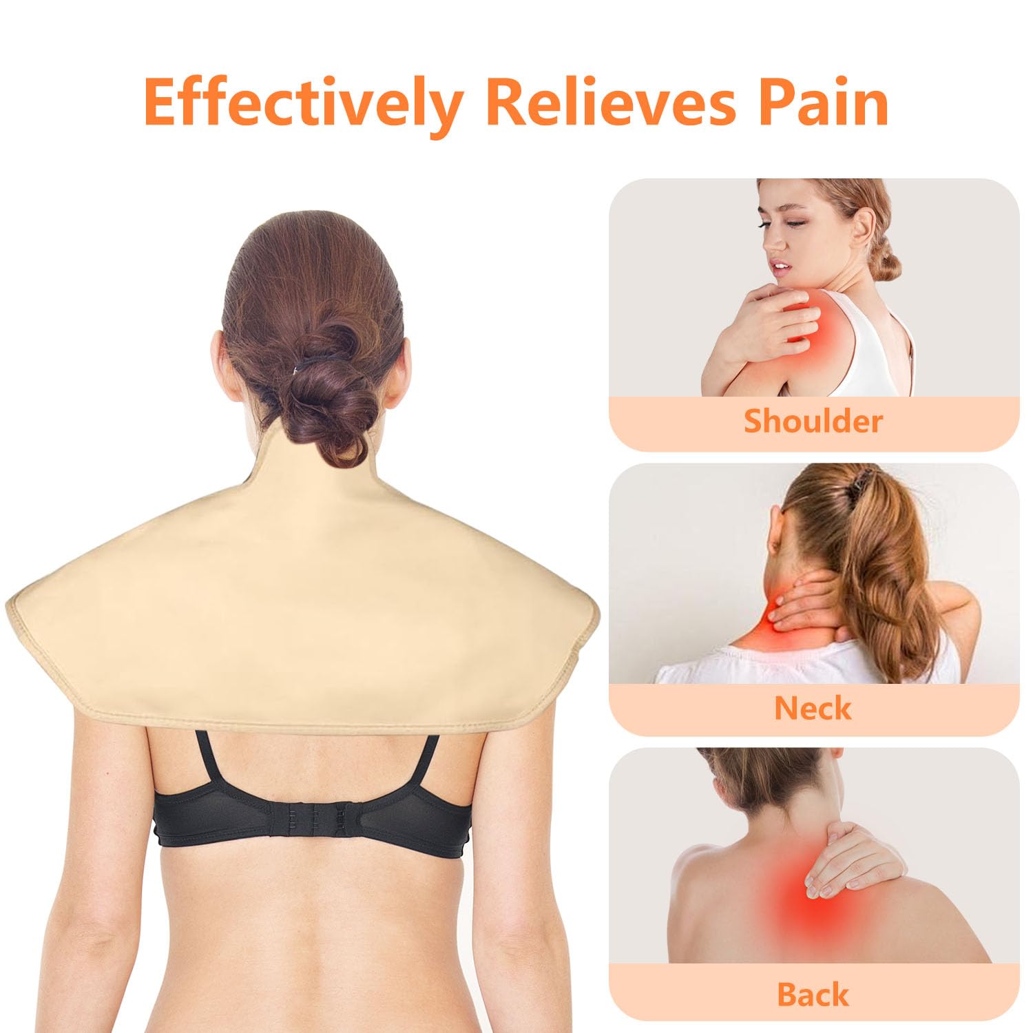 Castor oil pack wrap for breasts in organic cotton