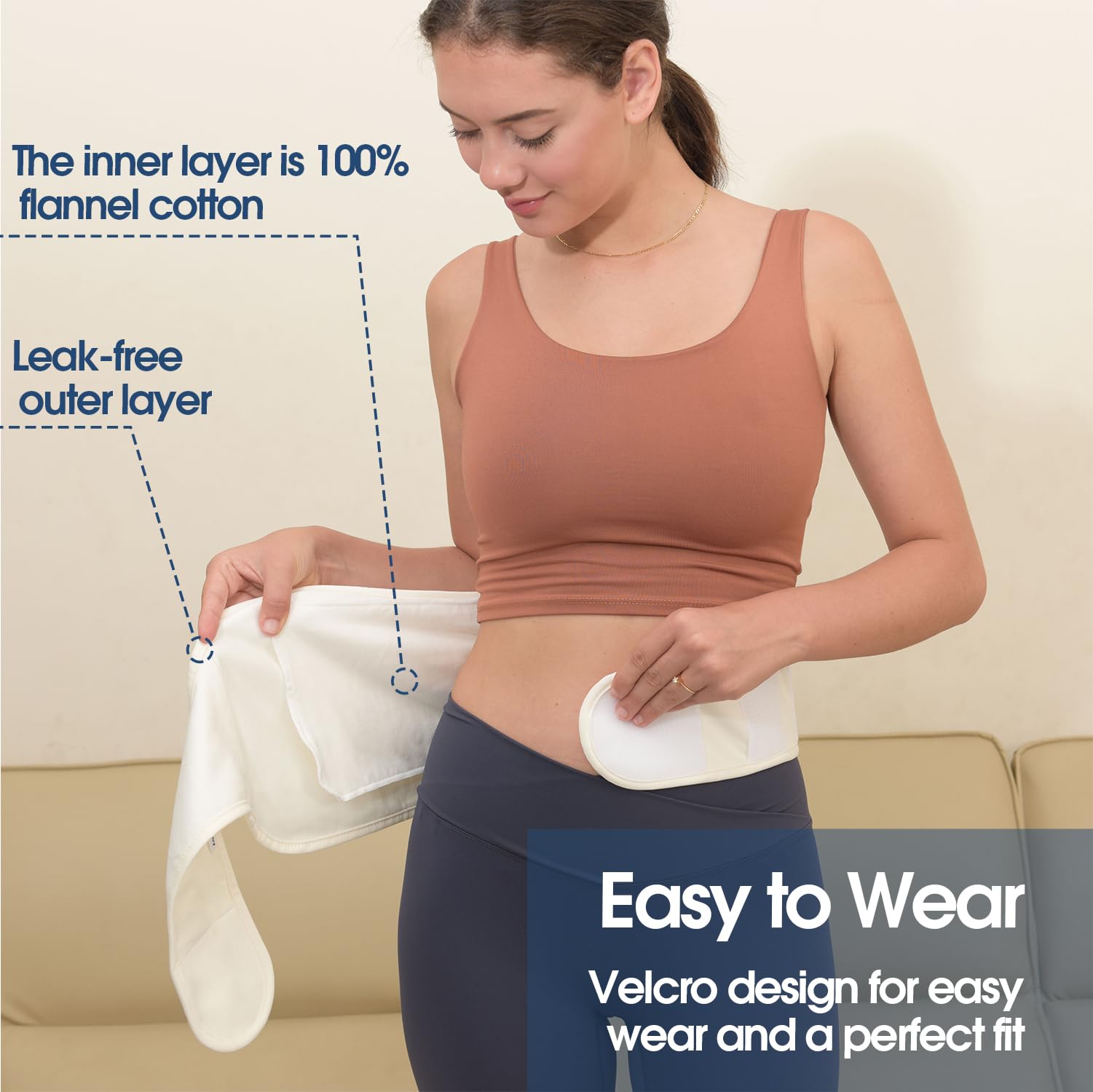 Extra cotton flannel pad included with the pack