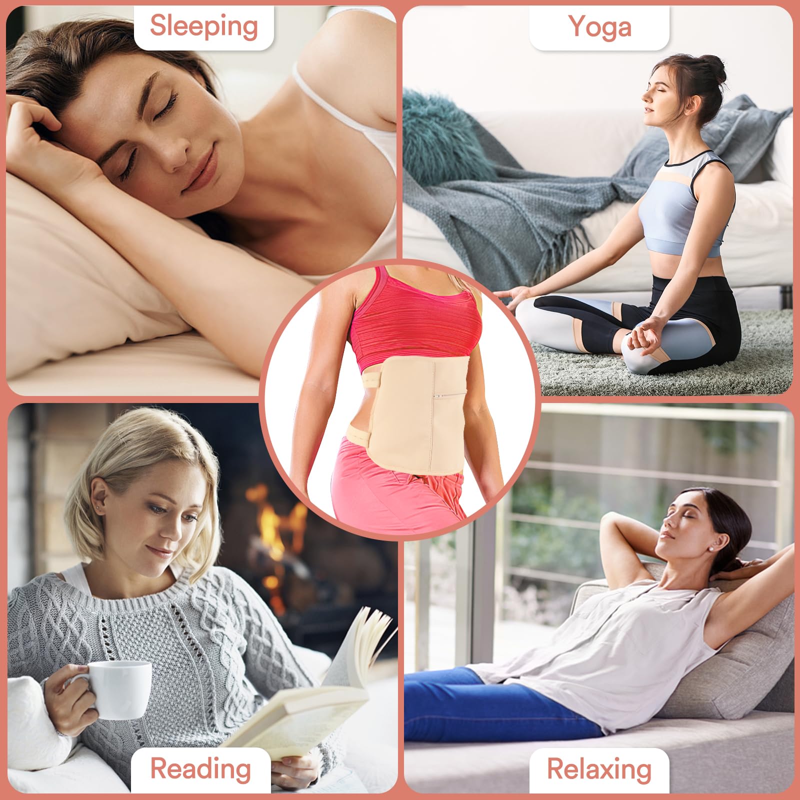 Full-body coverage: waist, neck, chest, legs