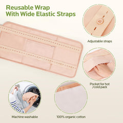 Abdomen wrap 2x9 inch castor oil pack