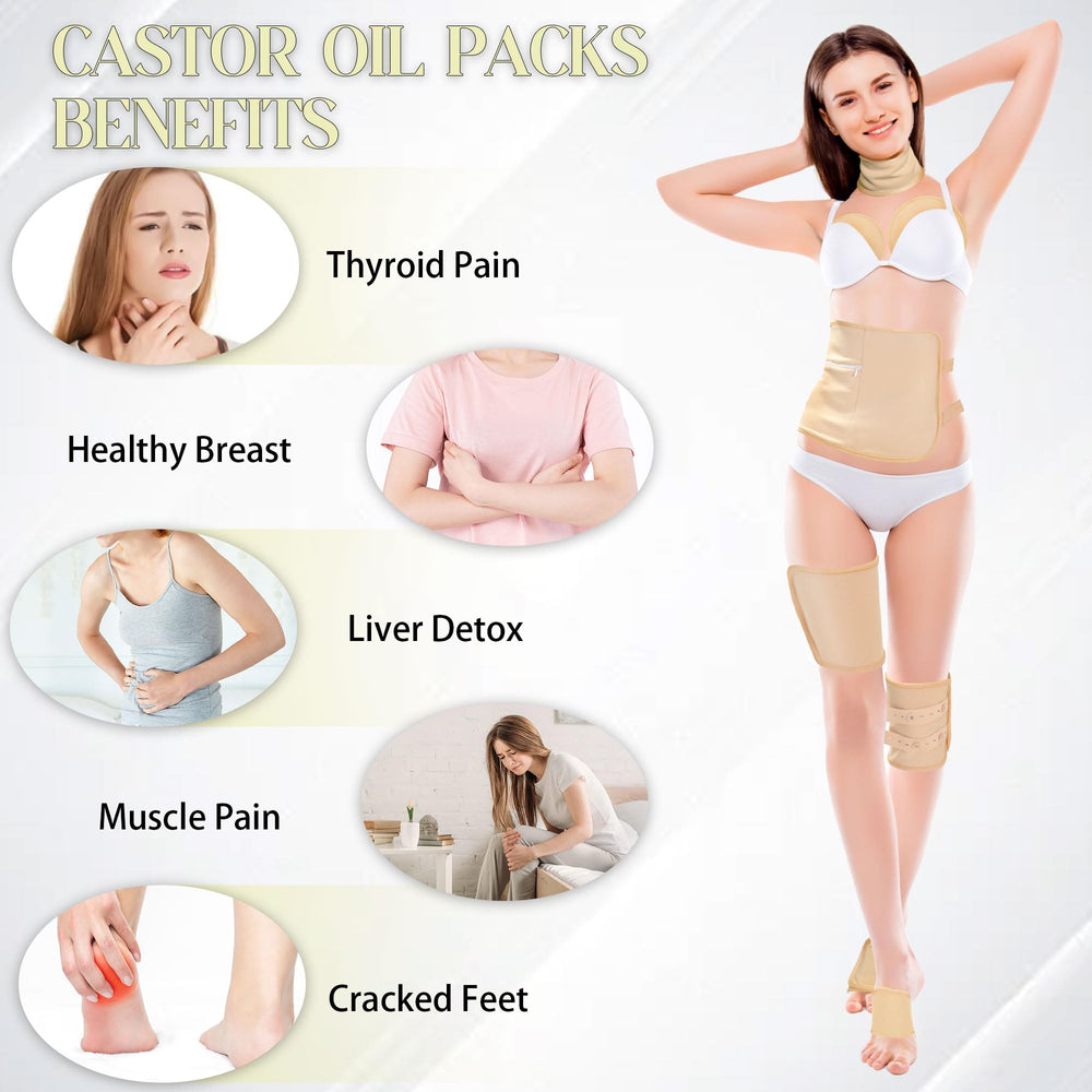 Castor Oil Pack Wrap chest pad - organic cotton