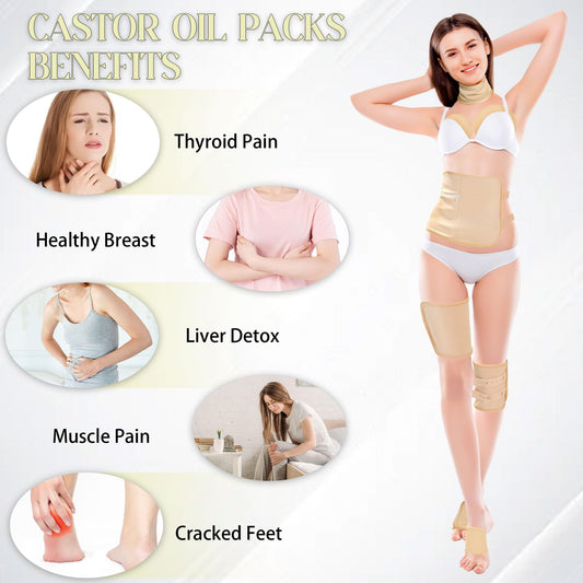 Castor Oil Pack Wrap chest pad - organic cotton