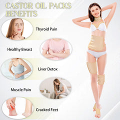 Castor Oil Pack Wrap chest pad - organic cotton