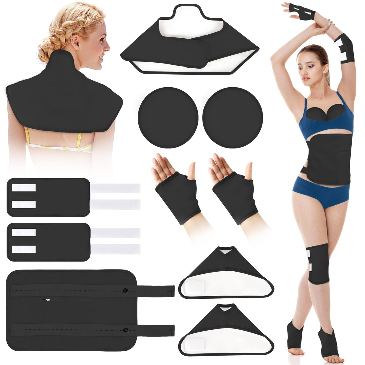 Main image of Castor Oil Pack Wrap Kit in black