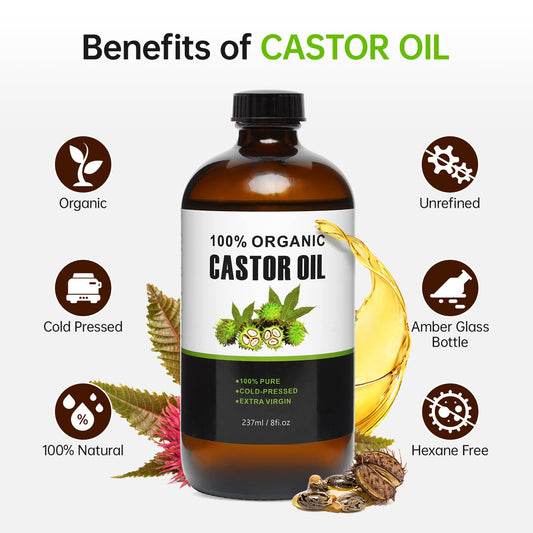 Large castor oil patch for waist/liver area