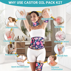 Feet castor oil packs (pair)